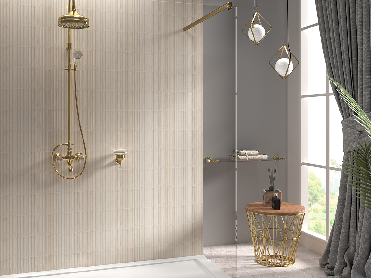 ELD-條條-01杏白15x30 實景圖